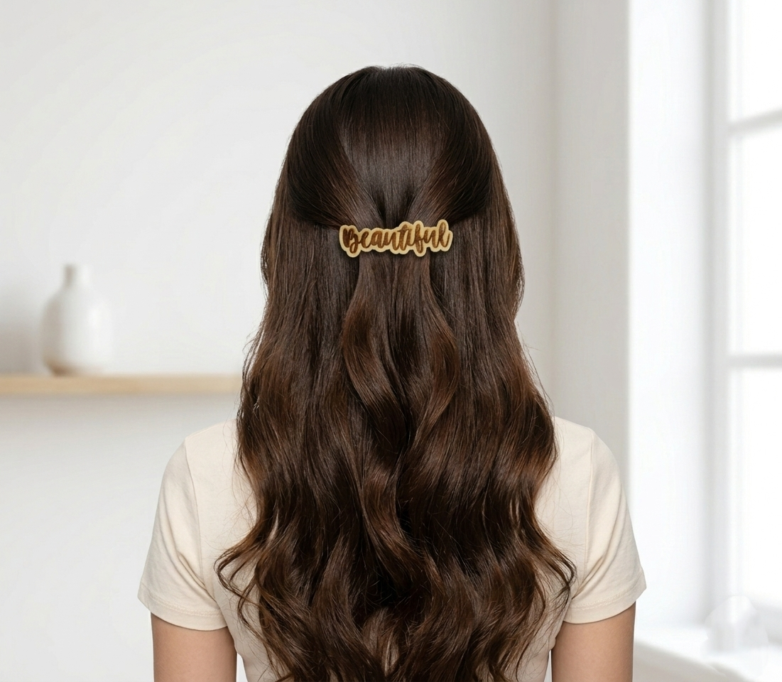 KNOTTY BY NATURE- Allegator Clips, Hair clips, Handcrafted Hair Clips, Wooden Hair Clips, Hair Accessories