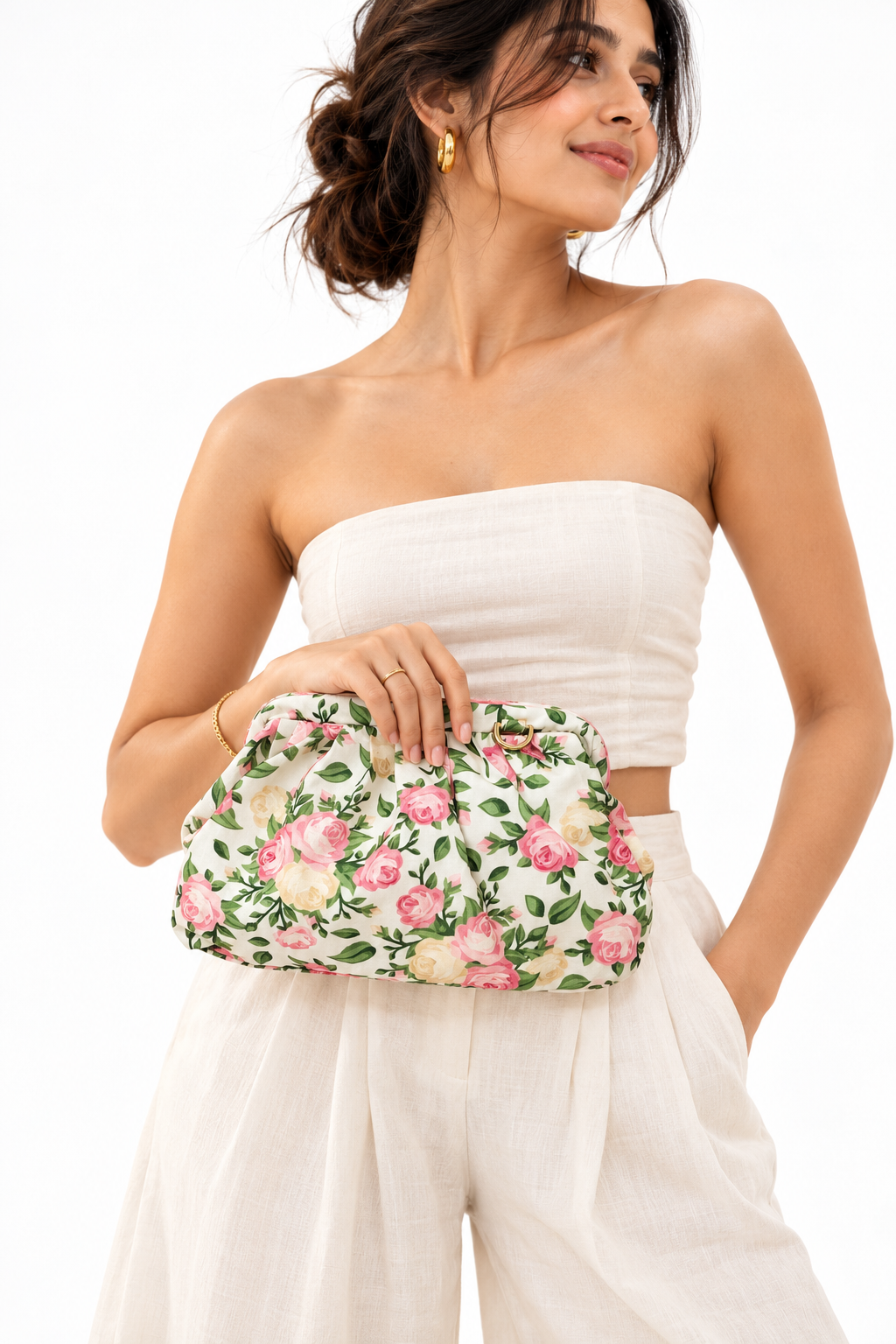 DUMPLING BAG- Womens Clutch Purse Sling Bag, Frame Purse