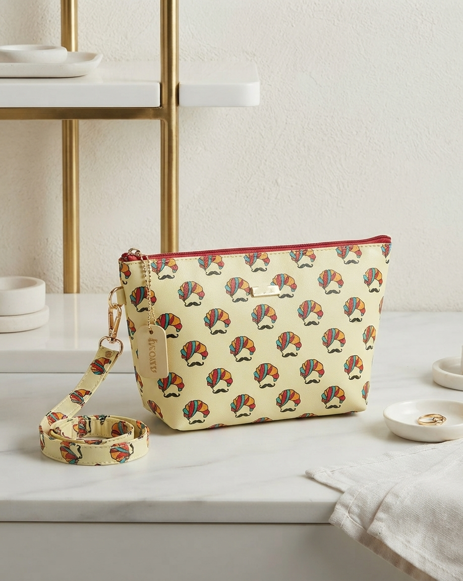 POUCH POTATO- Multipurpose Makeup, Cosmetics, Brushes, Stationary Pouch, Train case, Makeup bag