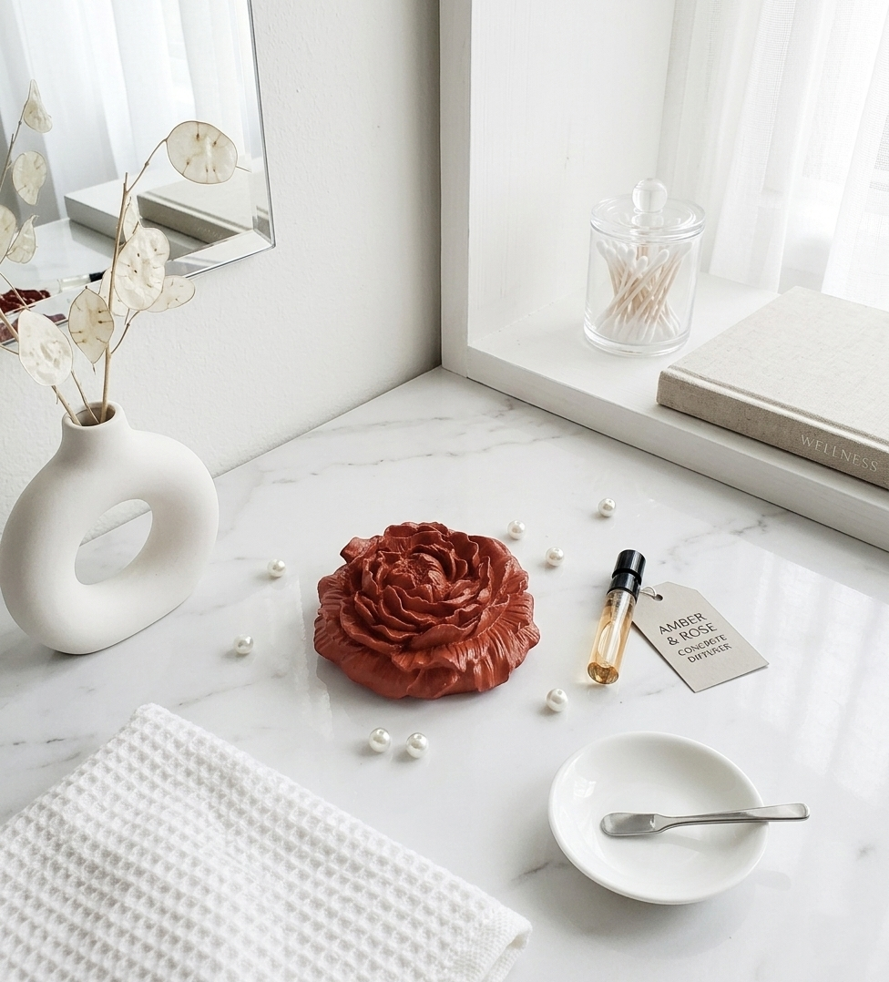 Conflore- Concrete Aroma Diffuser, Peony Diffuser, Desk Diffuser, Corporate gifting. Bulk gifting