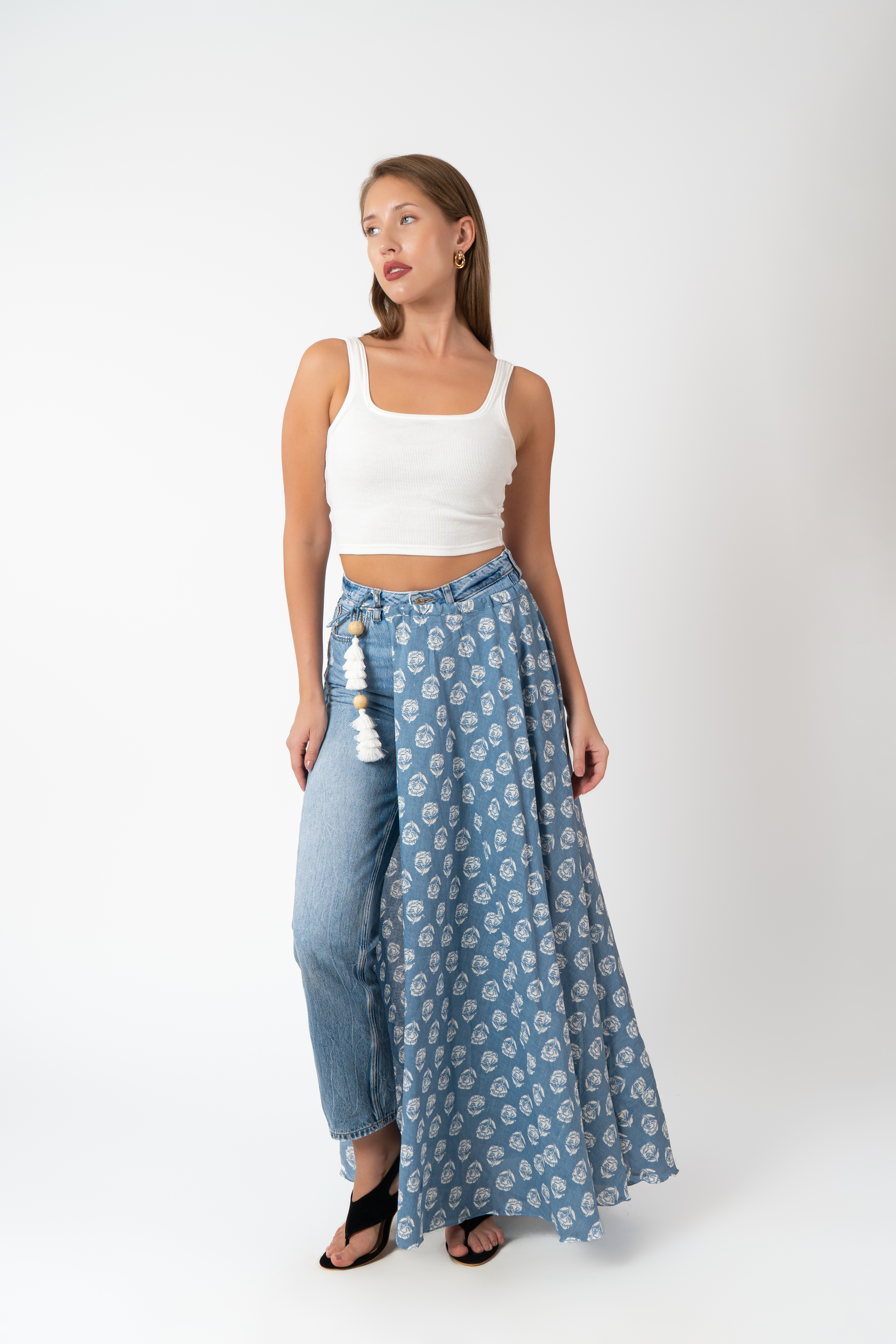 WRAPSODY- Women's Wrap Around Cotton Floral Skirt- Customizable