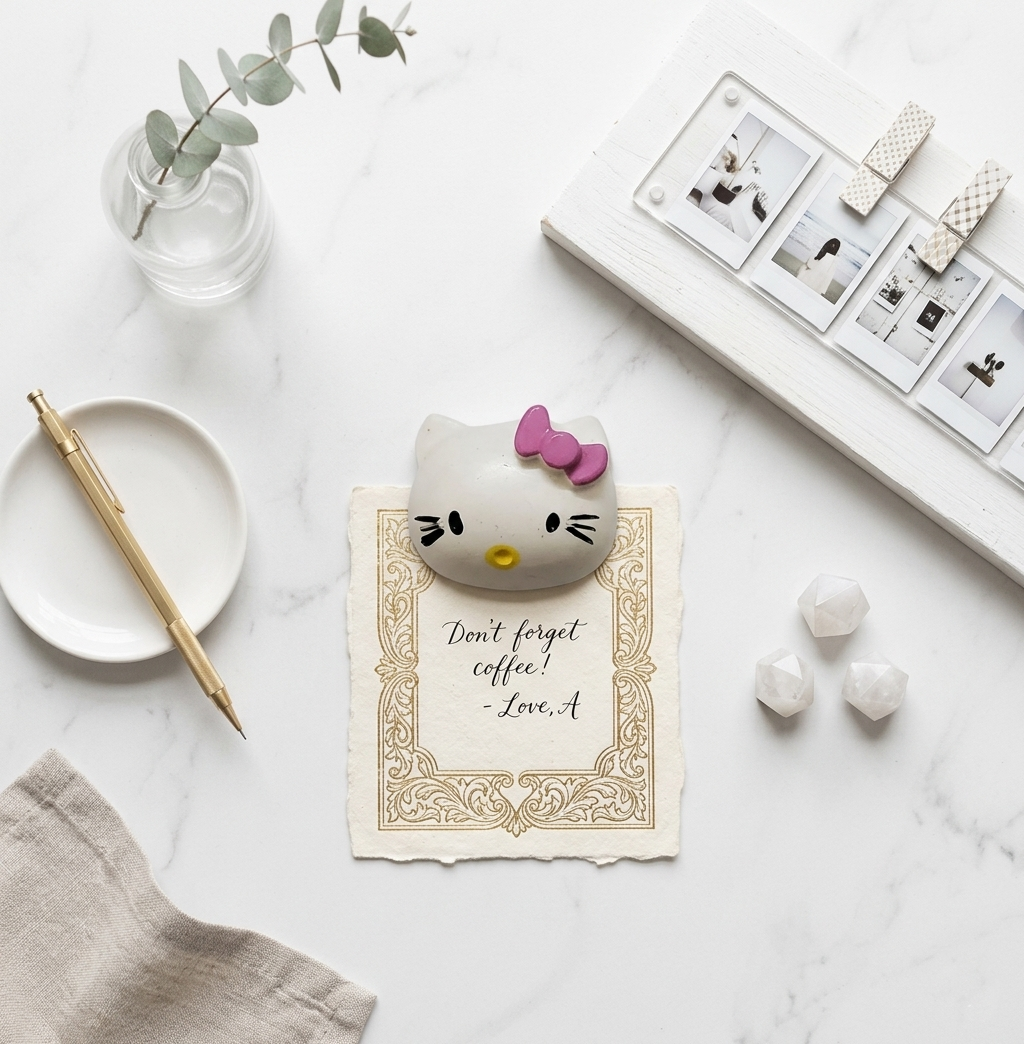 Magnet Munchkins- Magnetic Paper Holders, Handcrafted Magnets for fridge, Hello Kitty, Magnetic Paper Clips, Magnetic Paper Holders, Customizable Wooden and Concrete Magnetic Paper holders, Corporate Gifting