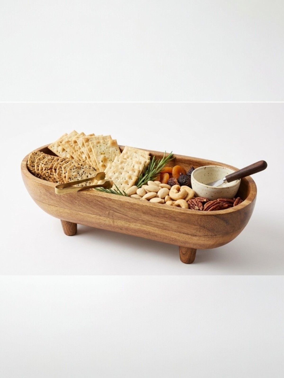 HARVEST SNACK TRAY- Sustainable Wooden Cracker Snack Tray