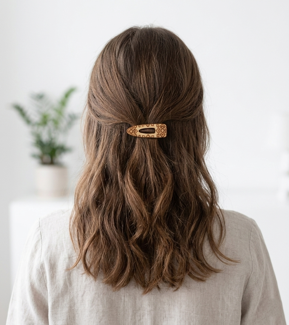 KNOTTY BY NATURE- Allegator Clips, Hair clips, Handcrafted Hair Clips, Wooden Hair Clips, Hair Accessories