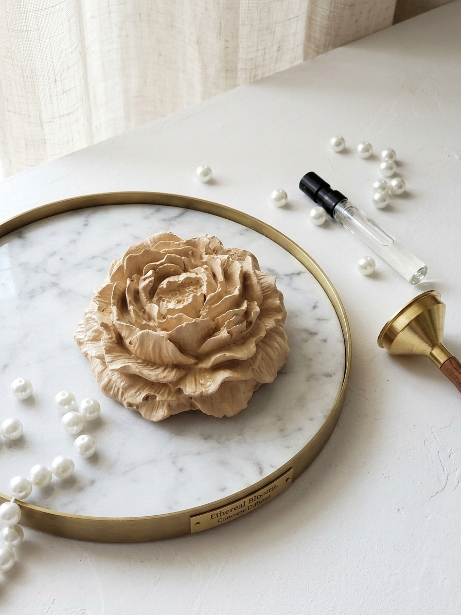 Conflore- Concrete Aroma Diffuser, Peony Diffuser, Desk Diffuser, Corporate gifting, Bulk gifting