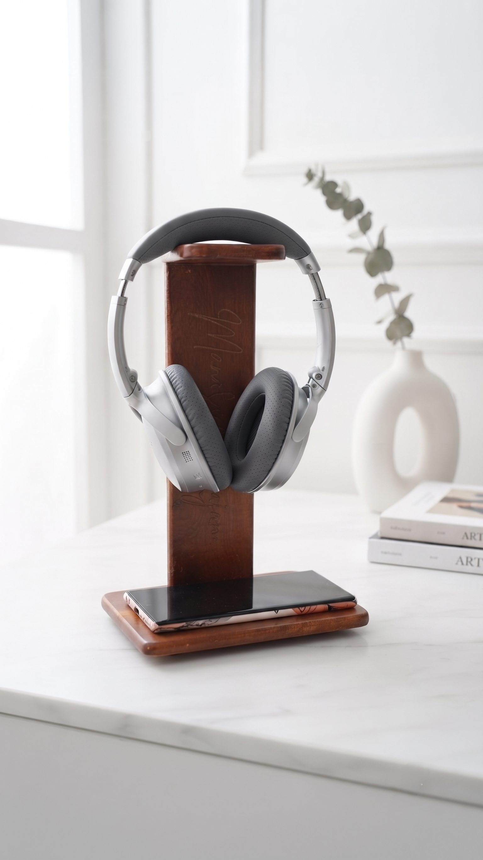 TECHTONE- Handcrafted Customized Wooden Headphone Stand, Corporate gifting, Bulk Gifting