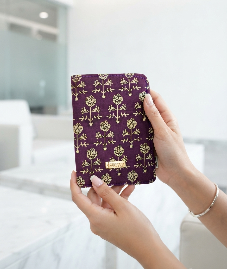 STAMPED- Fabric Passport Holder, Passport Holder, Handcrafted, Corporate Bulk Gifting