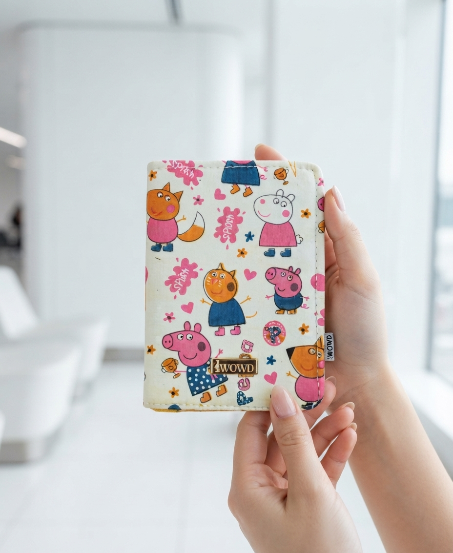 STAMPED- Fabric Passport Holder, Passport Holder, Handcrafted, Corporate Bulk Gifting