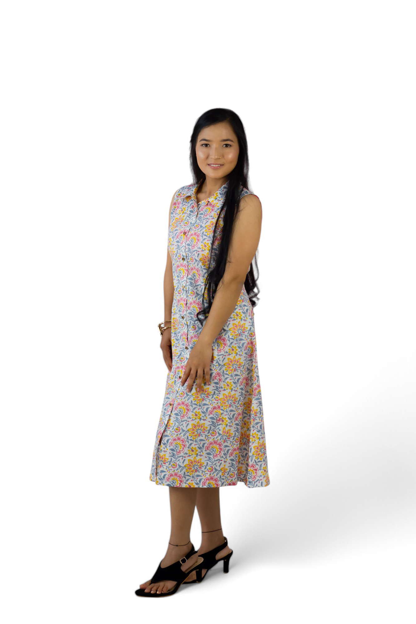 CASUALLY CLASSY- Women's Sleeveless Knee Length Customizable Dress