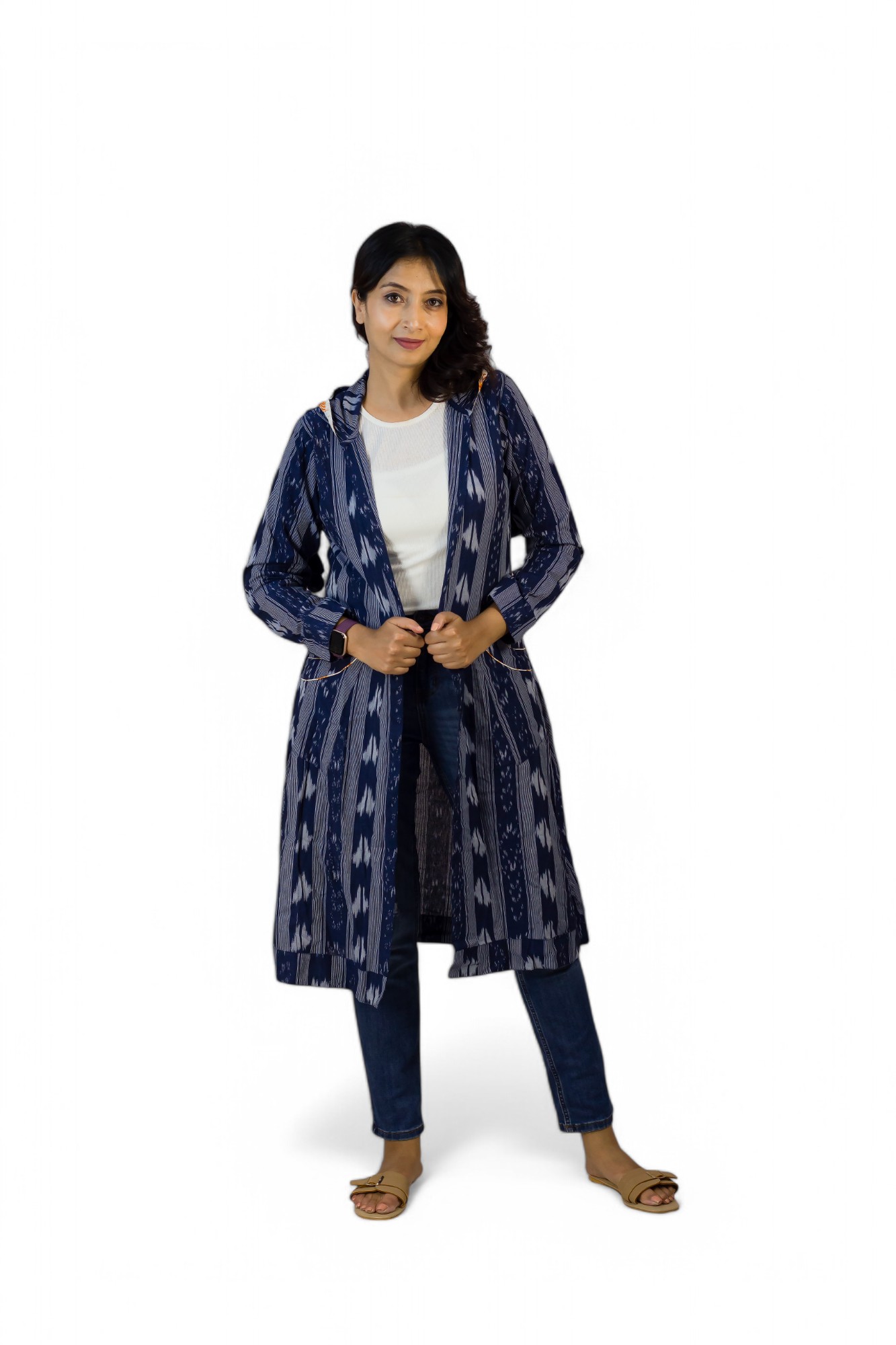 WANDERHOOD- Women’s Customizable Hooded Long Jacket With Pockets