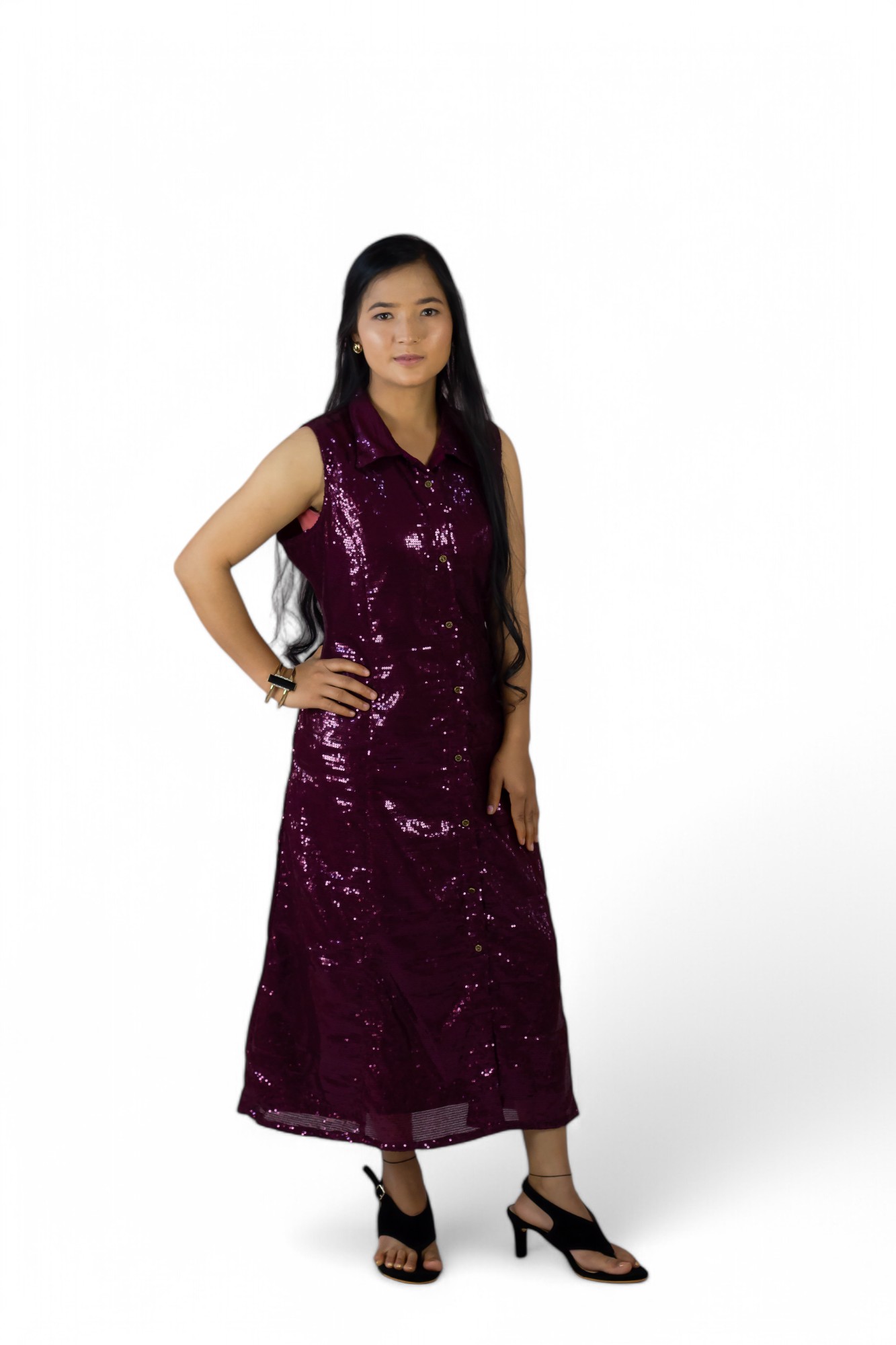 CASUALLY CLASSY- Women's Sleeveless Knee Length Customizable Dress